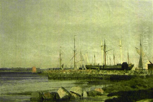 Le Port (sketch) Oil Painting by Christian Vigilius Blache
