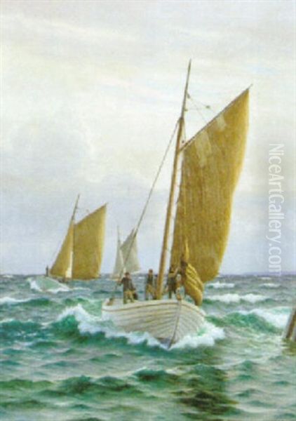 Segeln Halas Oil Painting by Christian Vigilius Blache