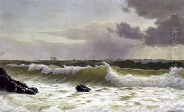 Kystparti Oil Painting by Christian Vigilius Blache