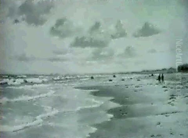 Kystparti Ved Hirtshals Oil Painting by Christian Vigilius Blache