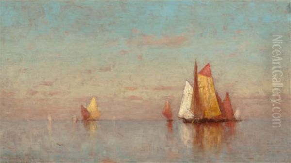 Sailing On Calm Waters Oil Painting by Walter Blackman