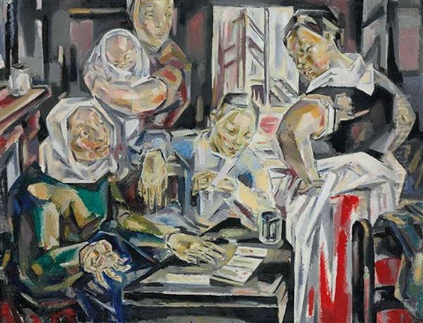 La Tireuse De Cartes Oil Painting by Maria Blanchard