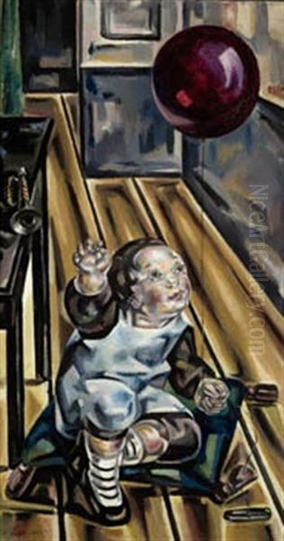 Nino Con Globo Oil Painting by Maria Blanchard