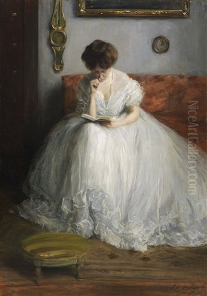 A Watercolor Painting Of A Cambodian Temple Complex Oil Painting by Jacques-Emile Blanche