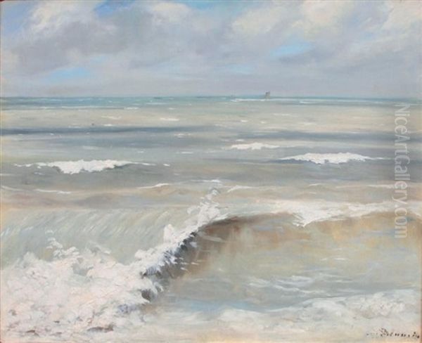 Rouleaux Pres De Dieppe Oil Painting by Jacques-Emile Blanche