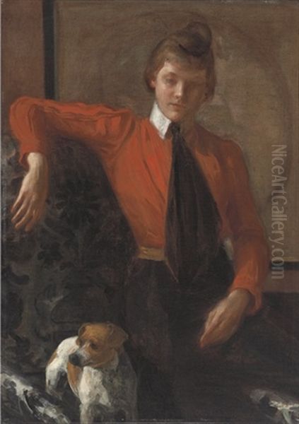 Madeleine Lemoinne, Daughter Of General Chardonne Oil Painting by Jacques-Emile Blanche