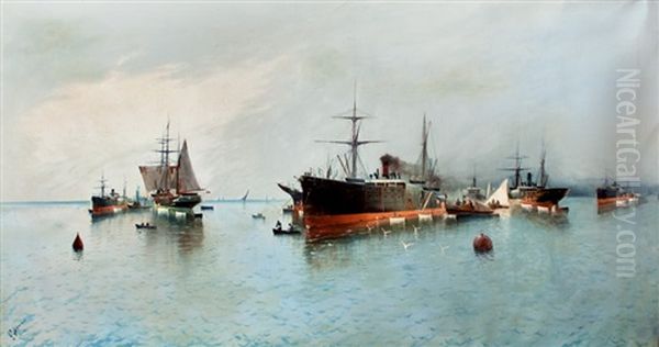 Marina Oil Painting by Rafael Blanco Merino