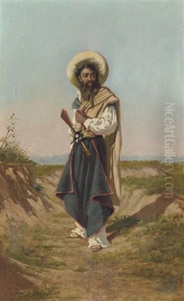 Untitled - Gaucho Con Trabuco Oil Painting by Juan Manuel Blanes