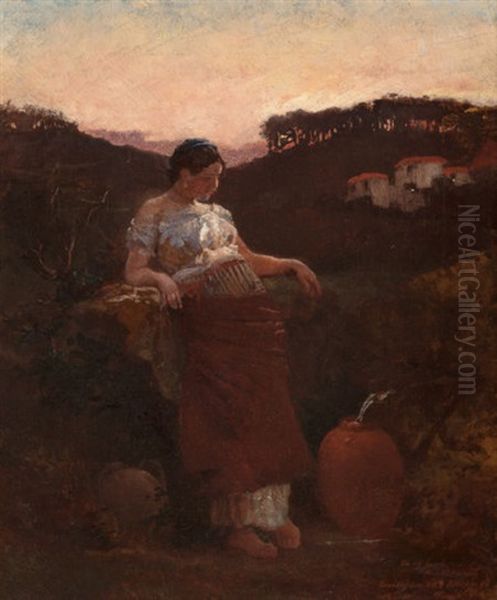 At The Well Oil Painting by Edwin Howland Blashfield