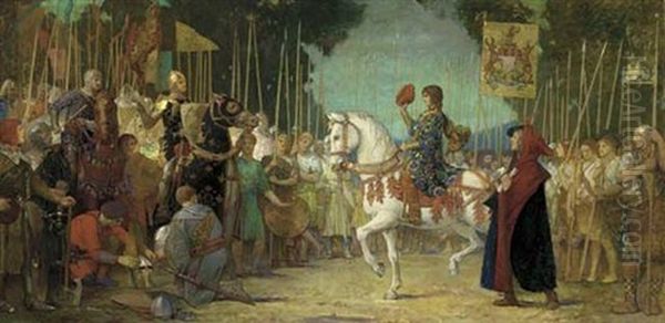 The Meeting Oil Painting by Edwin Howland Blashfield