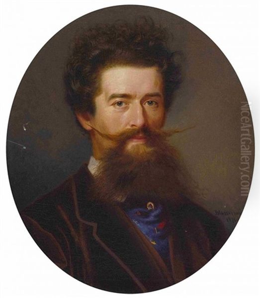 Selbstbildnis Oil Painting by Theodor Blaetterbauer