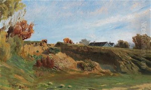 Summer Landscape In Dachau Oil Painting by Tina Blau