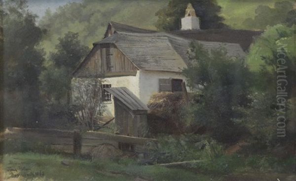 Cottage, Dornbach, Oil Painting by Tina Blau