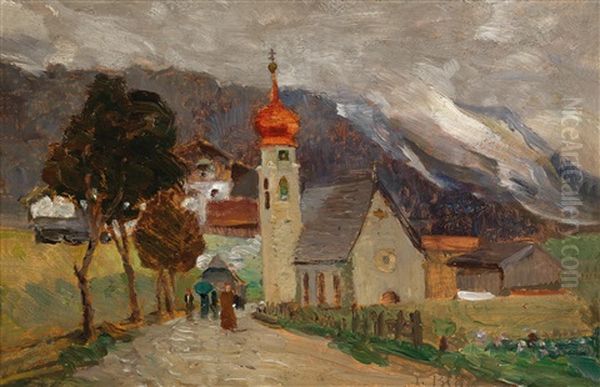 Partie Aus St. Anton Oil Painting by Tina Blau