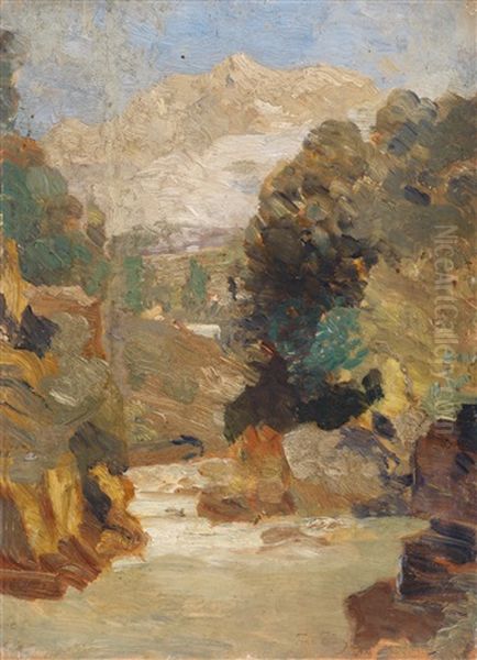 Partie Aus Schladming Oil Painting by Tina Blau