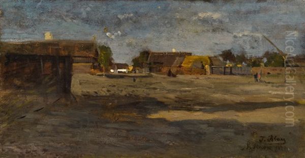 Strase In Szolnok Oil Painting by Tina Blau