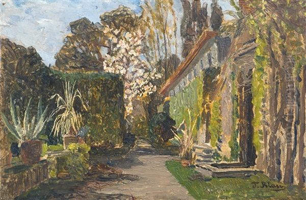 Sudlandischer Garten (a Mediterranean Garden) Oil Painting by Tina Blau