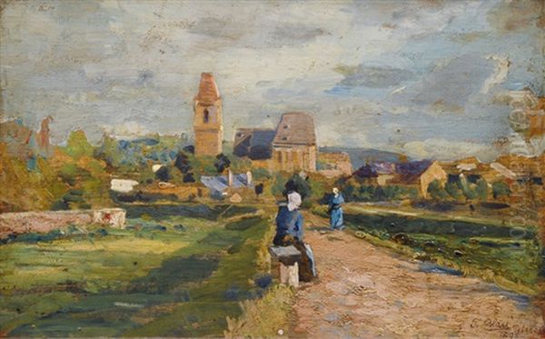 Garden Near Perchtoldsdorf Oil Painting by Tina Blau