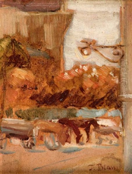 Tiere Am Hof Oil Painting by Tina Blau