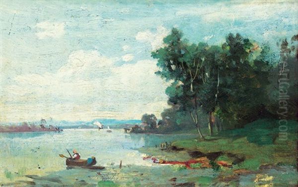 Seelandschaft Oil Painting by Tina Blau