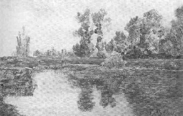 Kaiserwasser In Den Praterauen Oil Painting by Tina Blau