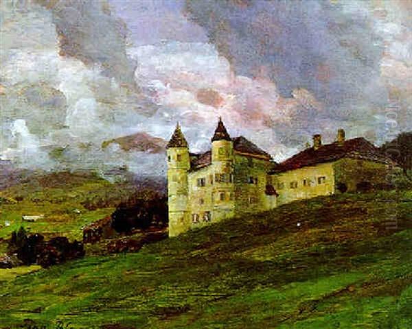 Blick Auf Das Schlossl Weitmoser Oil Painting by Tina Blau