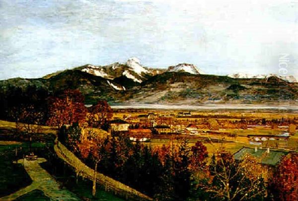 Bad Aibling Oil Painting by Tina Blau