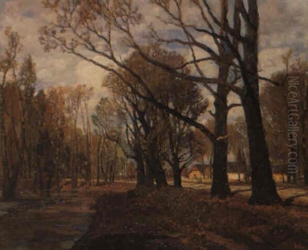 Spatsommer Im Prater, Wien Oil Painting by Tina Blau