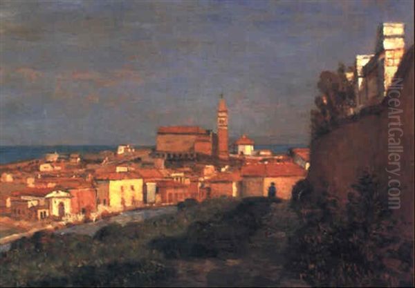 Pirano Oil Painting by Tina Blau