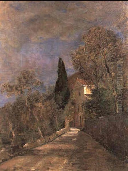 Motiv Aus Sudtirol Oil Painting by Tina Blau