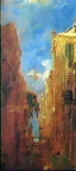 Kleiner Kanal In Venedig Oil Painting by Tina Blau