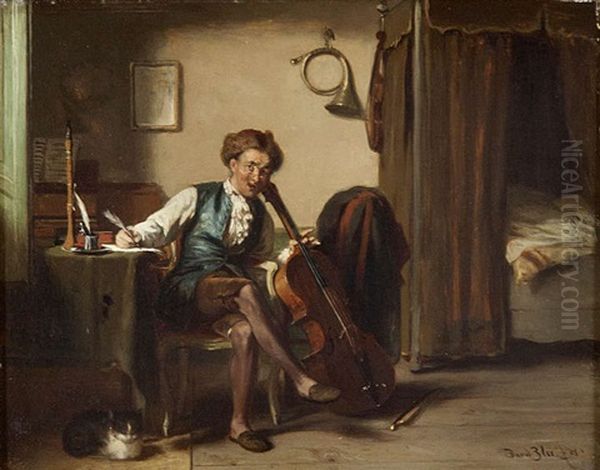 Le Compositeur Oil Painting by David Bles