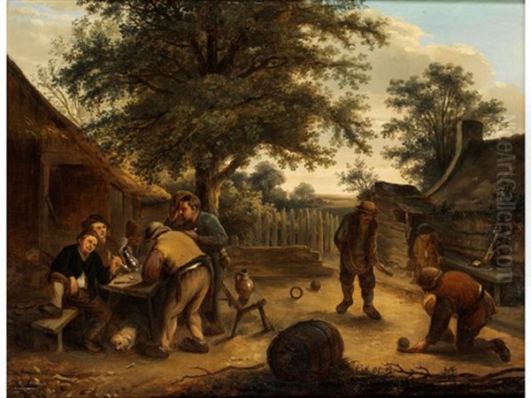 Boulleszene Oil Painting by David Bles