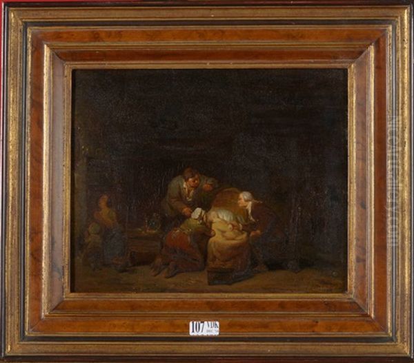 Au Chevet De L'enfant Oil Painting by David Bles