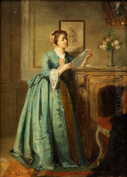 Der Brief Oil Painting by David Bles