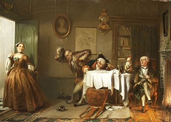 Der Letzte Gast Oil Painting by David Bles