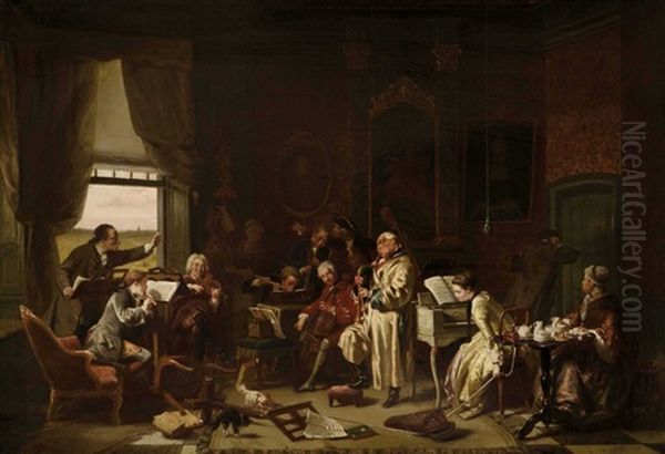 Das Hauskonzert Oil Painting by David Bles