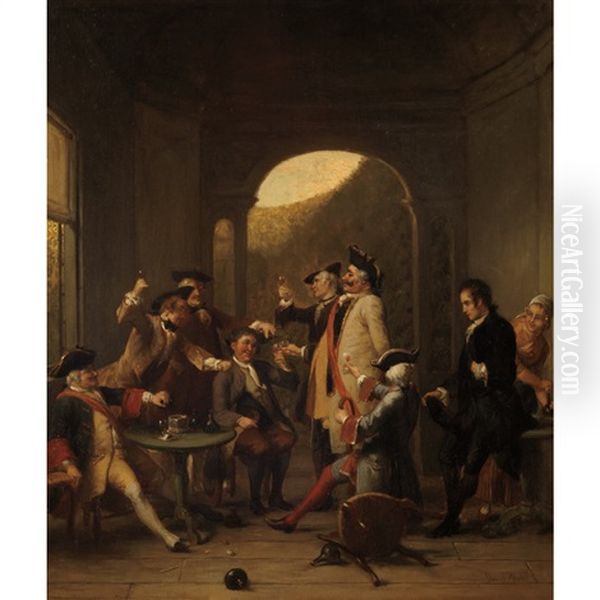 Drinks All Around Oil Painting by David Bles