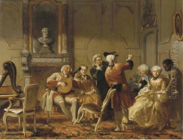 Noble Amusements Oil Painting by David Bles