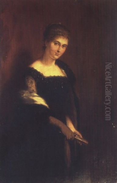 Portrait Of Princess Petrocochino, The Artist's Daughter Oil Painting by David Bles