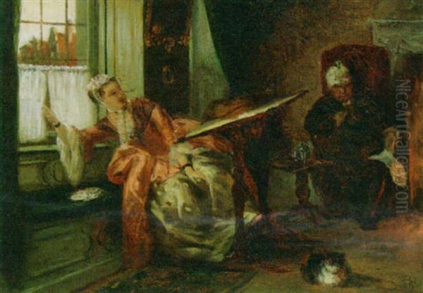 The Secret Lover Oil Painting by David Bles