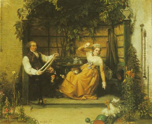 Scolding The Pet Oil Painting by David Bles