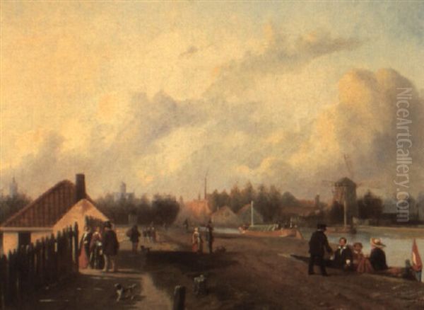 A Boat Trip On A Sunny Day Oil Painting by David Bles