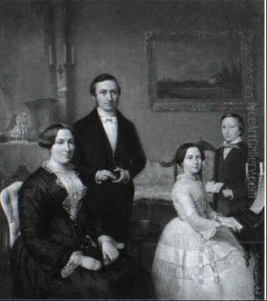 Familienbildnis Oil Painting by David Bles