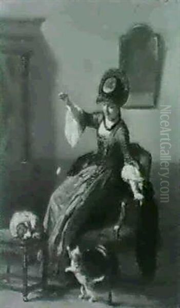 Playtime Oil Painting by David Bles