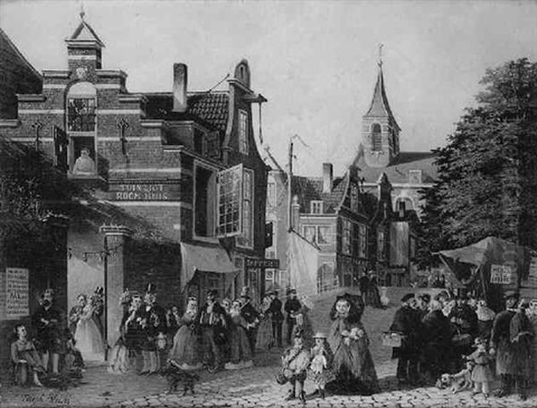 Parade Dans Une Ville Du Nord Oil Painting by Joseph Bles