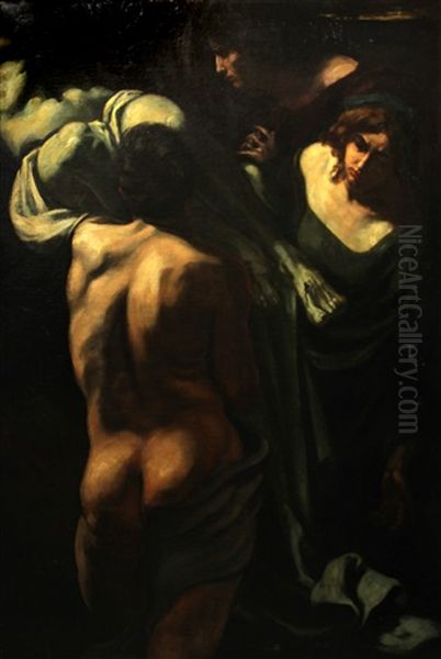 The Descent From The Cross Oil Painting by Maurice Blieck
