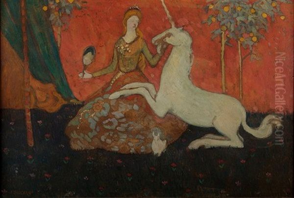 Bajka Oil Painting by Wlodzimierz Blocki