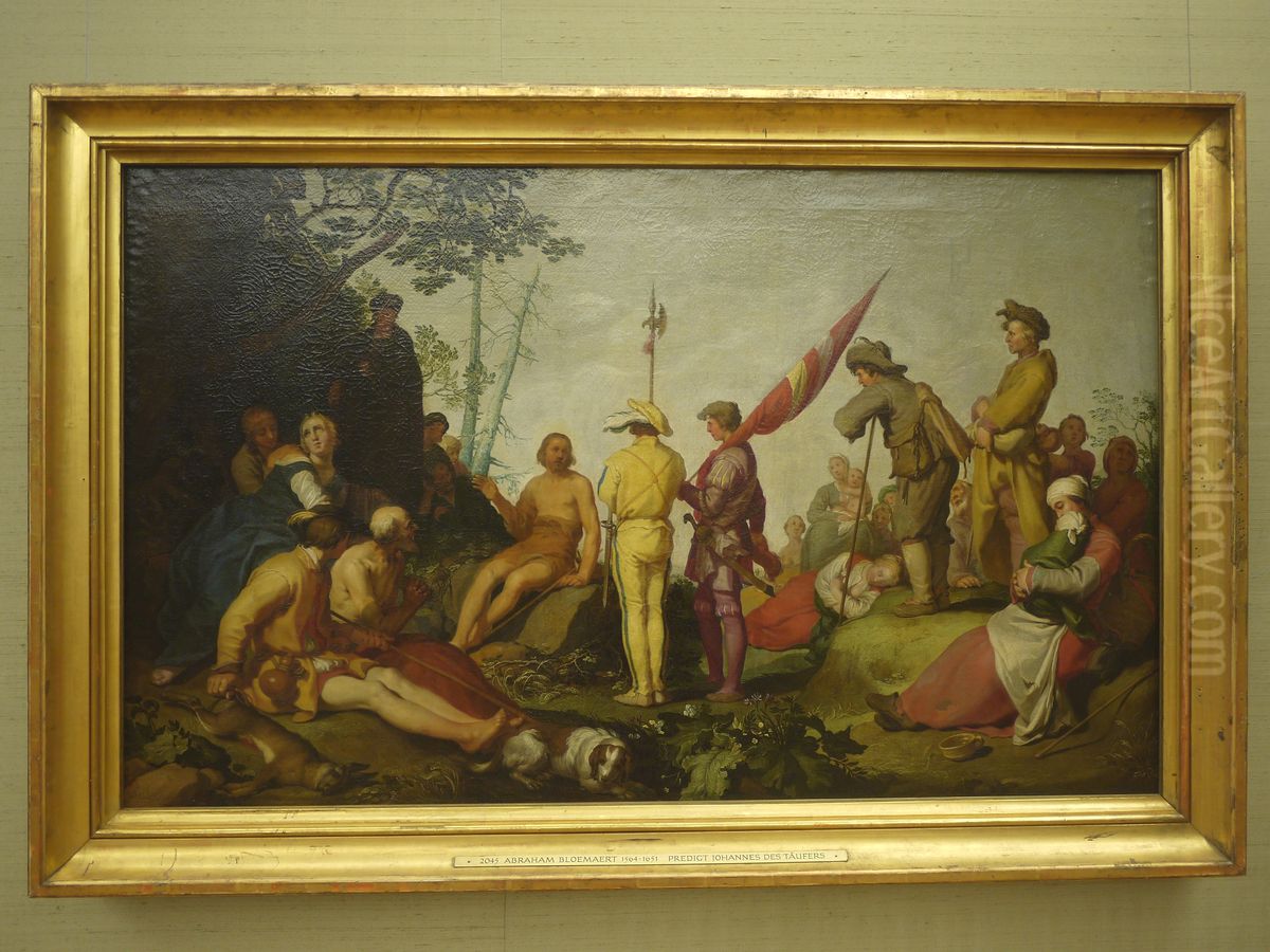 Die Predigt Johannes Des Taufers Oil Painting by Abraham Bloemaert