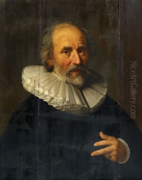 Portrait Of The Painter Abraham Bloemaert Oil Painting by Hendrick Bloemaert